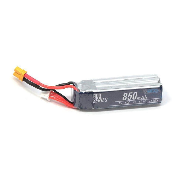 RDQ Series 7.6V 2S 850mAh 60C LiHV Whoop/Micro Battery (Long Type) - XT30