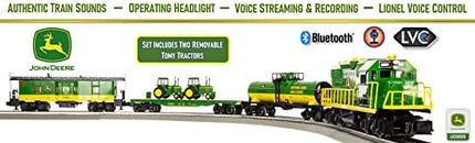 LNL2123040, Lionel John Deere GP38 Freight LionChief Electric O Gauge Bluetooth 5.0 Train Set with Remote