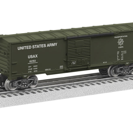 (PRE-ORDER) LNL2428250, Lionel O RTR US Army Boxcar #8250