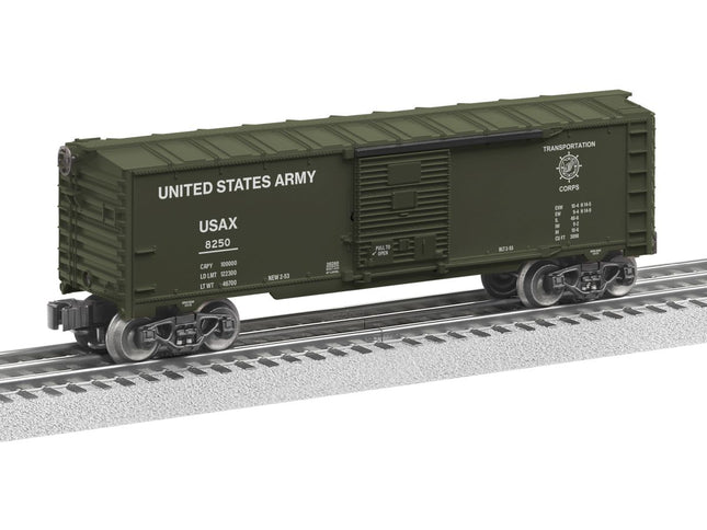 (PRE-ORDER) LNL2428250, Lionel O RTR US Army Boxcar #8250