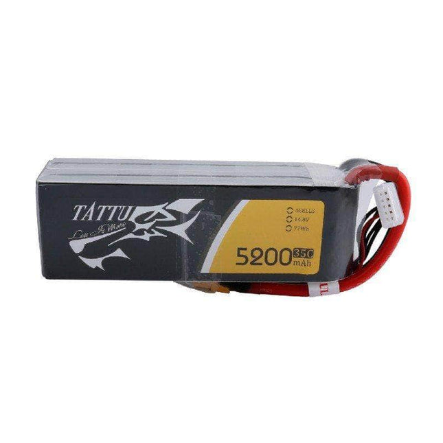 Tattu 14.8V 4S 5200mAh 35C LiPo Battery - XT60