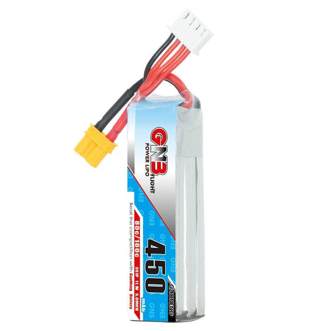 Gaoneng GNB 11.1V 3S 450mAh 80C LiPo Micro Battery (Long Type) - XT30