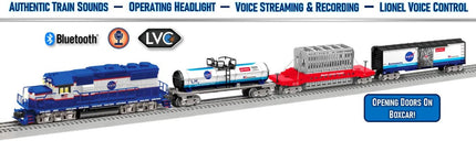 LNL2123080, Lionel Space Launch LionChief 5.0 Freight Electric O Gauge Train Set with Bluetooth & Remote