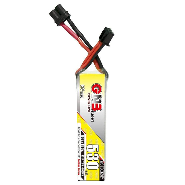 Gaoneng GNB 7.6V 2S 530mAh 90C LiHV Micro Battery (Long Type) - XT30