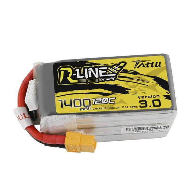 Tattu R-Line Version 3.0 22.2V 6S 1400mAh LiPo Battery - XT60