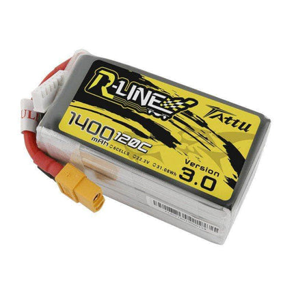 Tattu R-Line Version 3.0 22.2V 6S 1400mAh LiPo Battery - XT60
