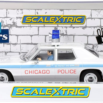 C4407, Scalextric 1/32 Scale Slot Car Dodge Monaco Blues Brothers Chicago Police