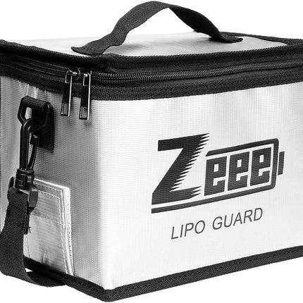 Zeee Fireproof Explosionproof Large Capacity Battery Storage Guard Pouch for Lipo Charge & Storage (8.46 x 6.5 x 5.71 in)