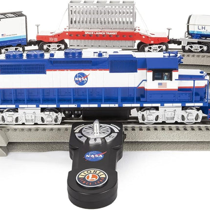 LNL2123080, Lionel Space Launch LionChief 5.0 Freight Electric O Gauge Train Set with Bluetooth & Remote