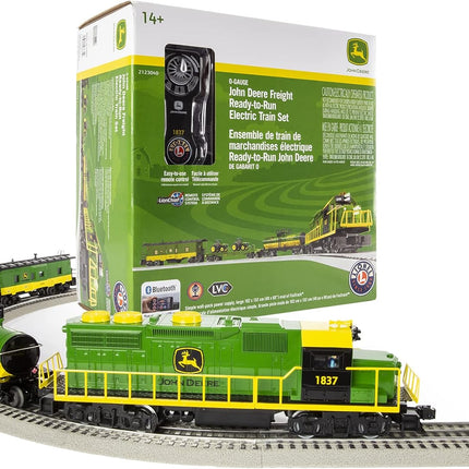 LNL2123040, Lionel John Deere GP38 Freight LionChief Electric O Gauge Bluetooth 5.0 Train Set with Remote