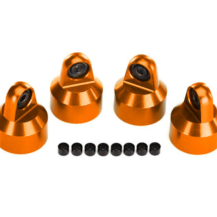 TRA7764-ORNG, Traxxas X-Maxx/XRT Aluminum GTX Shock Caps (Orange) (4)