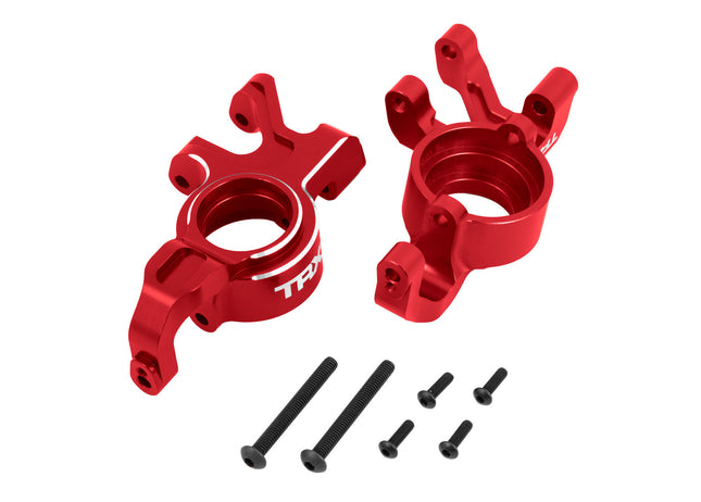 TRA7836-RED, Traxxas X-Maxx/XRT (2) Aluminum Steering Blocks