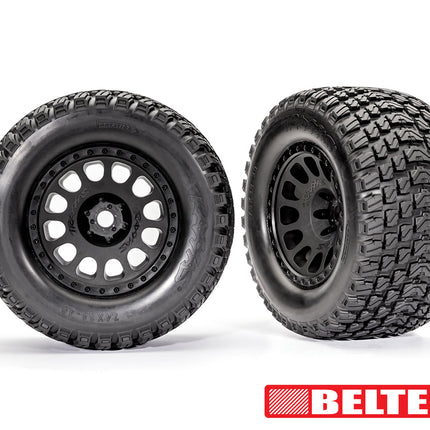 TRA7862, Traxxas XRT Ultimate Race Black Wheels, Gravix Belted Tires)