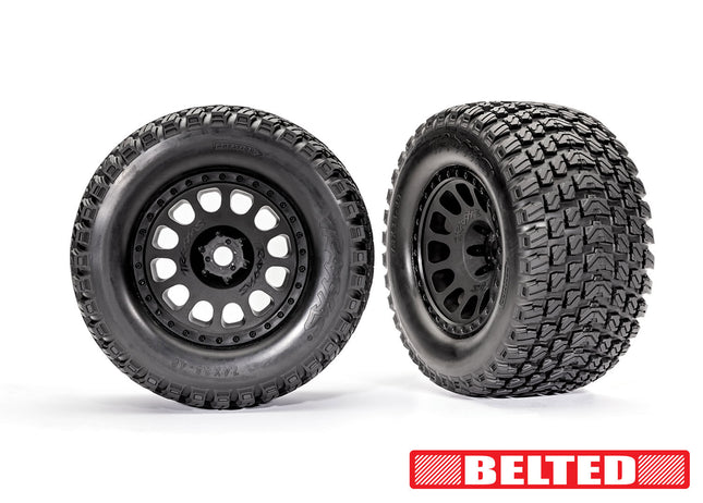 TRA7862, Traxxas XRT Ultimate Race Black Wheels, Gravix Belted Tires)