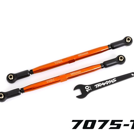 TRA7897-ORNG, Traxxas X-Maxx WideMaxx Aluminum Front Toe Links (Orange) (2)