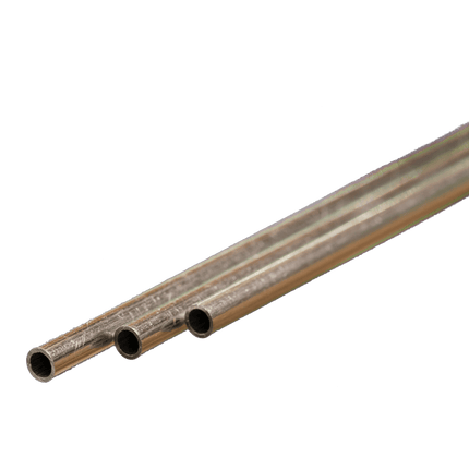 KNS-8101, 3/32"x12" Round Aluminum Tube .014 Wall (3)