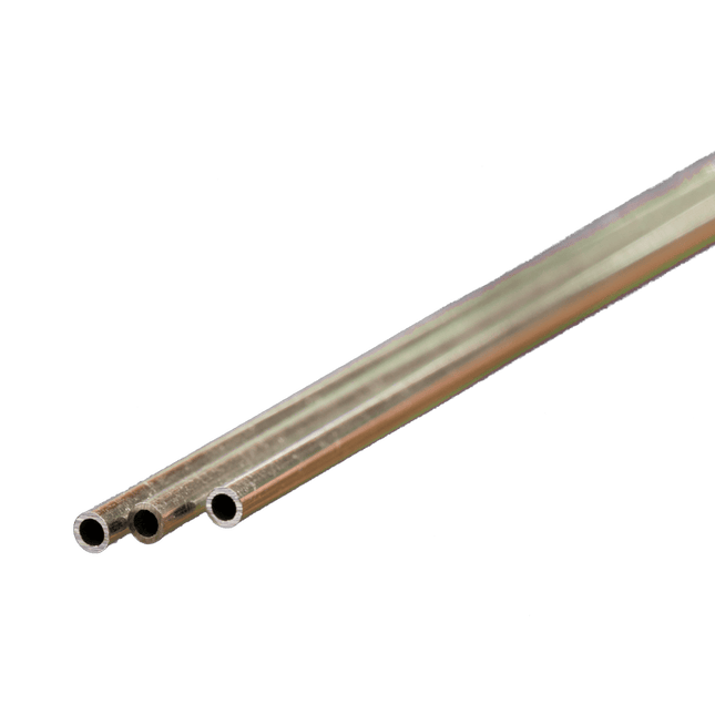 KNS-8102, 1/8"x 12" Round Aluminum Tube .014 Wall (3)