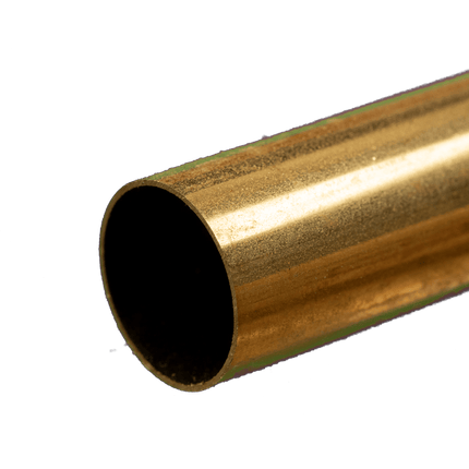 KNS-8141, 9/16"x12" Round Brass Tube .014 Wall (1)