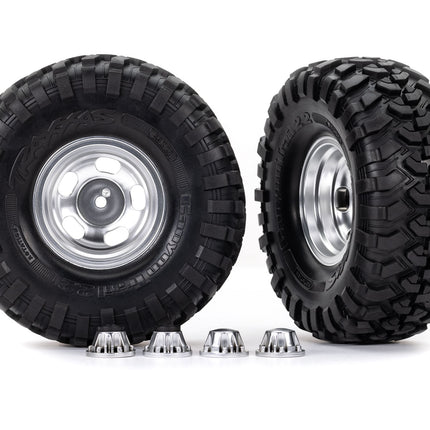 TRA8159, Traxxas Tires & Wh. Ass. Glued 2.2" Canyon Trail Tires (2)