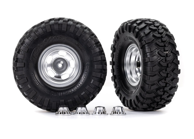 TRA8159, Traxxas Tires & Wh. Ass. Glued 2.2" Canyon Trail Tires (2)