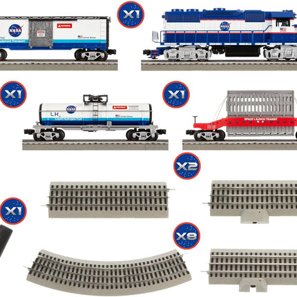 LNL2123080, Lionel Space Launch LionChief 5.0 Freight Electric O Gauge Train Set with Bluetooth & Remote