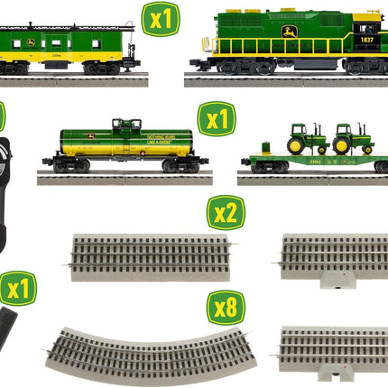 LNL2123040, Lionel John Deere GP38 Freight LionChief Electric O Gauge Bluetooth 5.0 Train Set with Remote