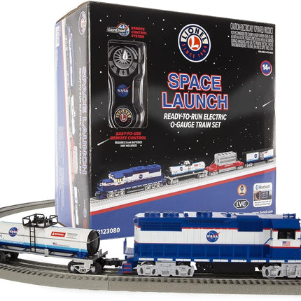 LNL2123080, Lionel Space Launch LionChief 5.0 Freight Electric O Gauge Train Set with Bluetooth & Remote