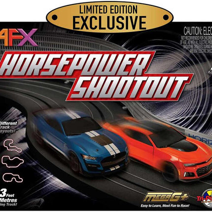 AFX22063, AFX Horsepower Shootout 1/64 Scale Slot Car Set