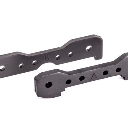 TRA9527A, Tie bars, front, 6061-T6 aluminum (dark titanium-anodized) Sledge
