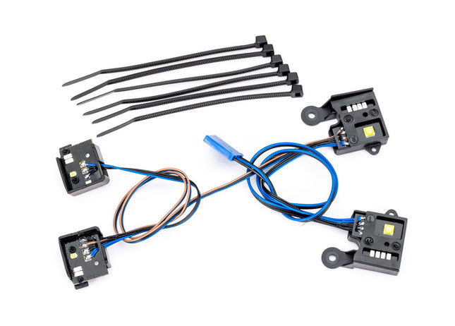 TRA9884, Traxxas Pro Scale LED Light Set, Front & Rear, Complete (includes light harness, zip ties (6)) (Fits TRA9812 Body)