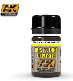 AKI-4063, Dust & Deposit Brown Earth Enamel Paint 35ml Bottle