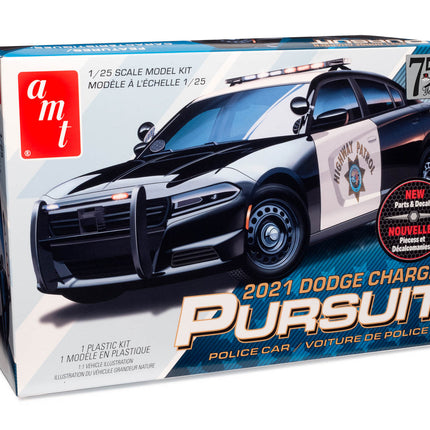 AMT1324M, 1/25 2021 Dodge Charger Pursuit Police Car Model Kit