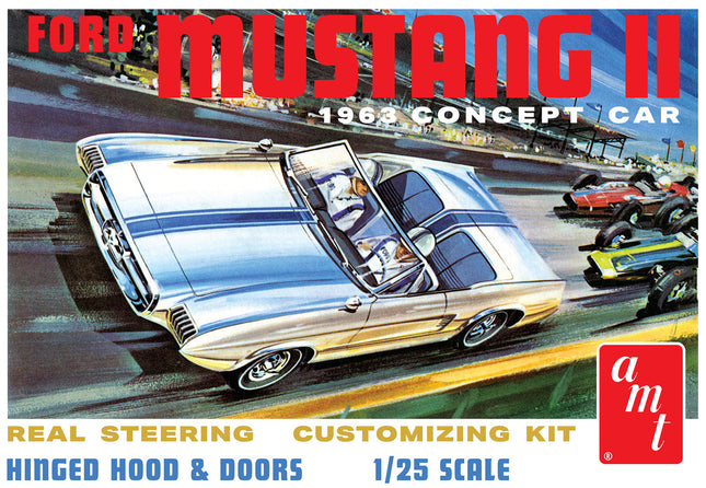 AMT1369, 1:25 1963 Ford Mustang II Concept Car
