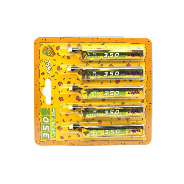 CNHL SpeedyPizza 3.8V 1S  350mAh 75C LiHV Battery 5 Pack - BT2.0