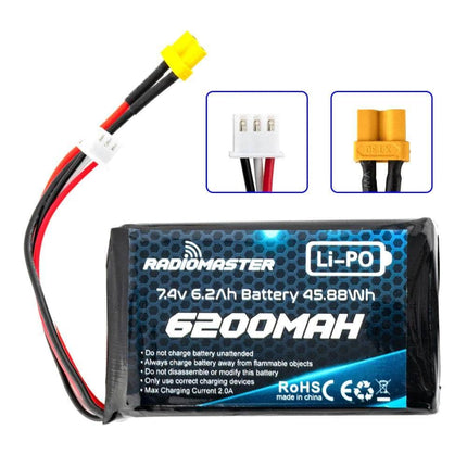 RadioMaster 7.4V 2S 6200mAh Li-Po Battery for Boxer / TX16S - XT30