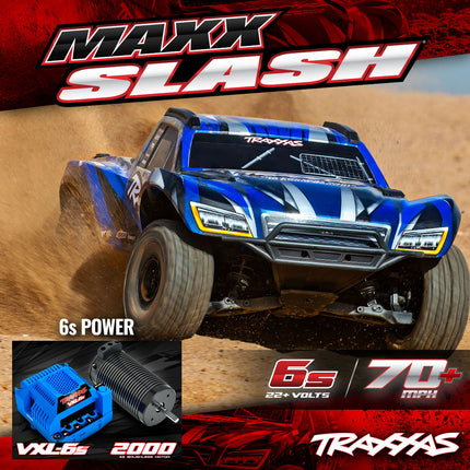 102076-4, Traxxas Maxx Slash, 6S, 70+ MPH, 1/8 Scale, 4WD, Brushless, Clipless Body