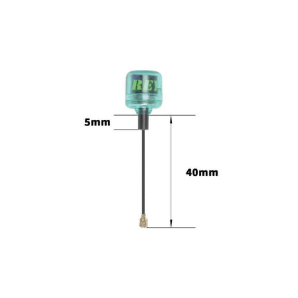 FlyFishRC Osprey 5.8Ghz 40mm U.FL Antenna - LHCP - Cyan