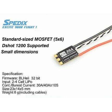 Spedix GS30 32Bit 2-4S 30A ESC