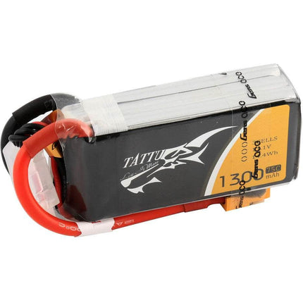 Tattu 11.1V 3S 1300mAh 75C LiPo Battery - XT60