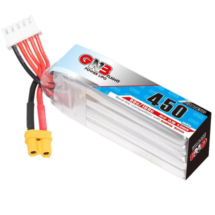 Gaoneng GNB 14.8V 4S 450mAh 80C LiPo Micro Battery (Long Type) - XT30