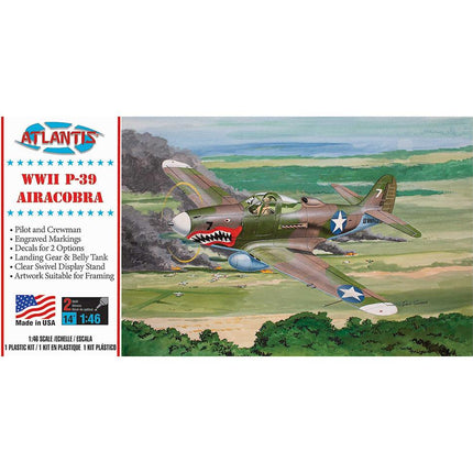 AANH222, P-39 Bell Airacobra WWII Fighter, 1/46 Model Kit