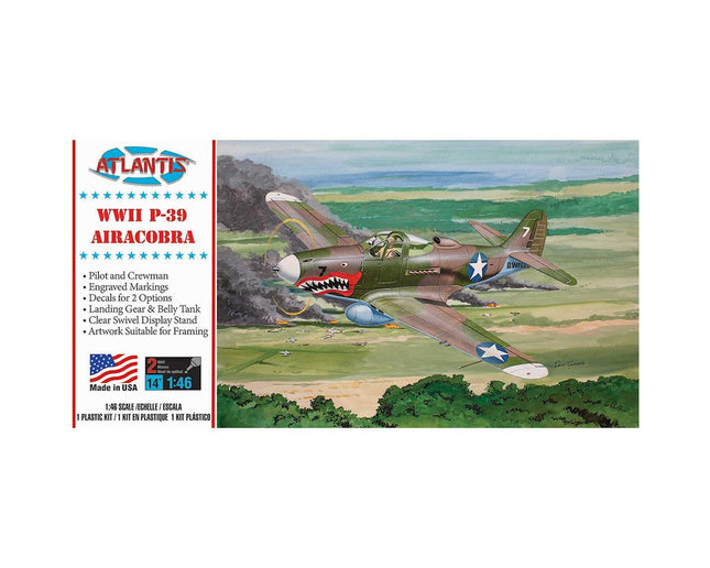 AANH222, P-39 Bell Airacobra WWII Fighter, 1/46 Model Kit