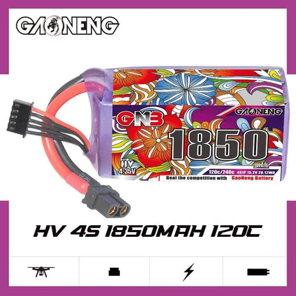 Gaoneng GNB 15.2V 4S 1850mAh 120C LiHV Battery - XT60