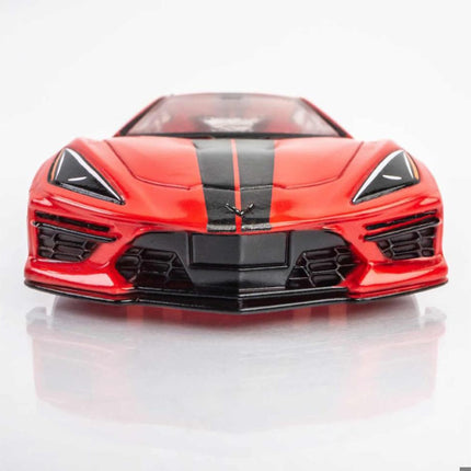 AFX22011, AFX Corvette C8 1/64 Scale Slot Car (Torch Red) (LWB) (Mega G+)