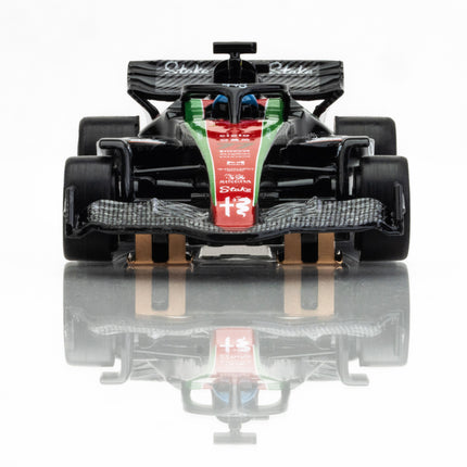 AFX22080, AFX Alfa Romeo 2023 F1 Monza 1/64 Scale Slot Car (Green/White/Red) (LWB) (Mega G+) (Limited Edition)