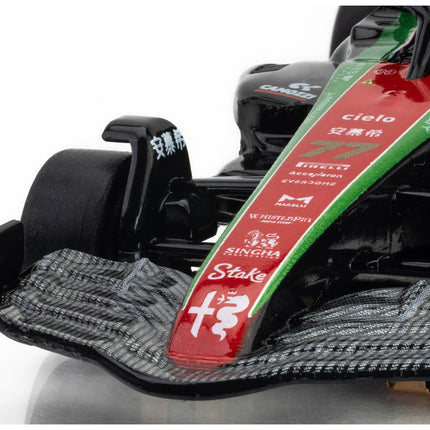 AFX22080, AFX Alfa Romeo 2023 F1 Monza 1/64 Scale Slot Car (Green/White/Red) (LWB) (Mega G+) (Limited Edition)