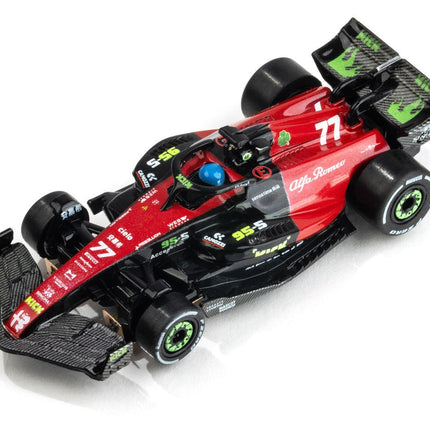 AFX22081, AFX Alfa Romeo 2023 F1 Spa 1/64 Scale Slot Car (Green/Red) (LWB) (Mega G+) (Limited Edition)