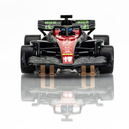 AFX22081, AFX Alfa Romeo 2023 F1 Spa 1/64 Scale Slot Car (Green/Red) (LWB) (Mega G+) (Limited Edition)