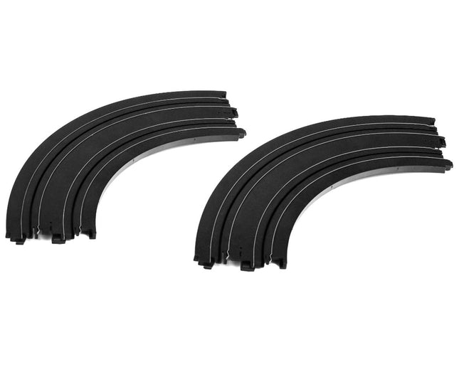 AFX70602, AFX 9" 90° Curved 1/64 Scale Slot Car Track expansion Pieces (2)
