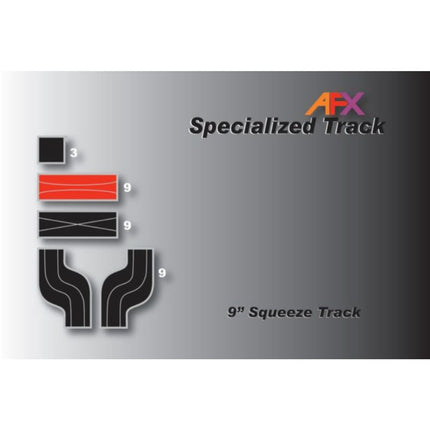 AFX70604, AFX 9" Squeeze Slot Car Track Expansion Pieces (2)